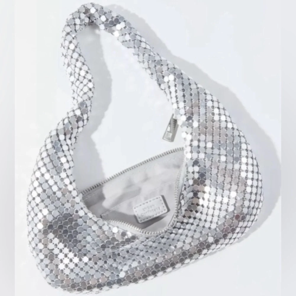 Urban Outfitters Chainmail Silver Retro Y2K Shoulder Bag | NWT - Picture 2 of 7